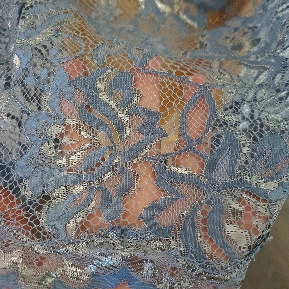 Mac Duggal Beaded Embroidered Metallic Lace Boatneck Cocktail Dress - Picture 9 of 15